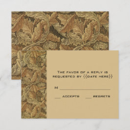 Alte Viktorianisch warme Herbstwochen RSVP Karte