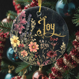 Alte viktorianische Blumenfamilie Personalisiert Keramik Ornament