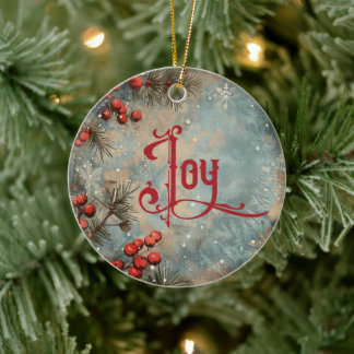 Alte viktorianische rustikale Familie Personalisie Keramik Ornament