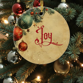 Alte viktorianische rustikale Familie Personalisie Keramik Ornament