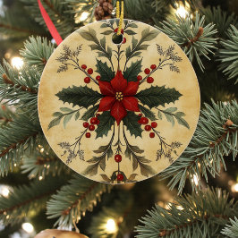 Alte viktorianische rustikale Familie Personalisie Keramik Ornament