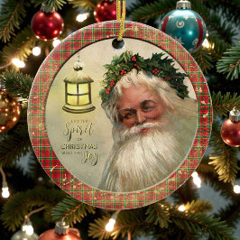 Alte viktorianische rustikale Familie Personalisie Keramik Ornament