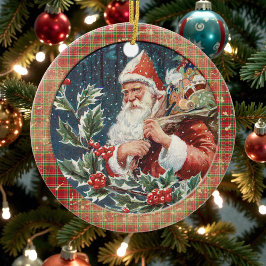 Alte viktorianische rustikale Familie Personalisie Keramik Ornament