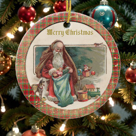 Alte viktorianische rustikale Familie Personalisie Keramik Ornament