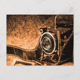 Alte Vintage-Filmkamera   Postkarte