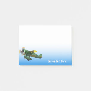 Alte Vintage-Flugzeug Personalized Post-it Notes Klebezettel