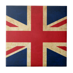 Alte Vintage Grunge Vereinigtes Königreich Flagge Fliese