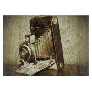Alte Vintage Kamera Schneidebrett