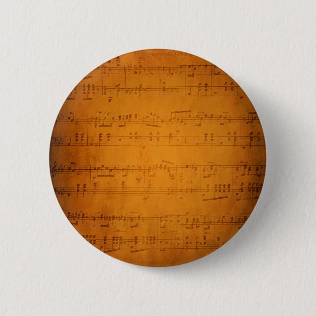 Alte Vintage Notenblätter Button (Vorderseite)