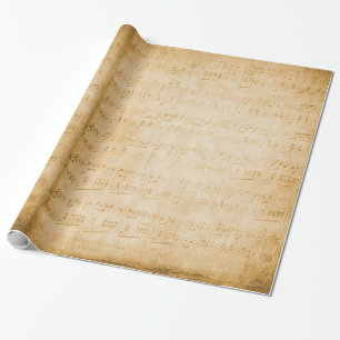 alte Vintage-Notenblätter Geschenkpapier
