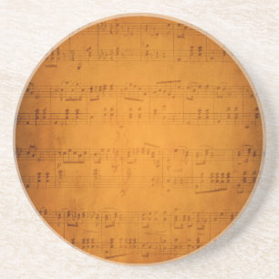 Alte Vintage Notenmusik Untersetzer