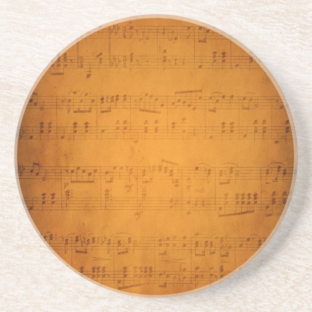 Alte Vintage Notenmusik Untersetzer (Vorne)