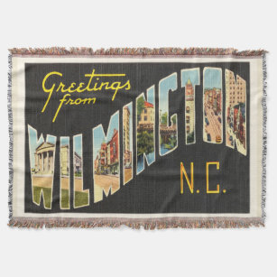Alte Vintage Postkarte Wilmingtons Nord-Carolina Decke