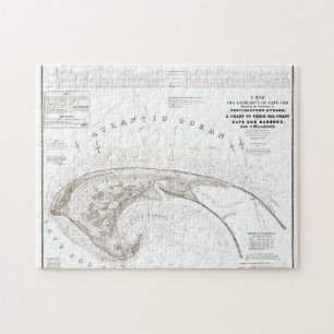 Alte Vintage Provincetown Cape Cod Map Jigsaw Puzz