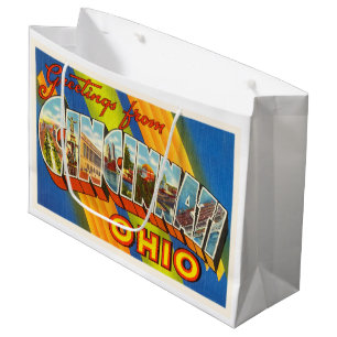 Alte Vintage Reise-Andenken Cincinnatis Ohio OH- Große Geschenktüte
