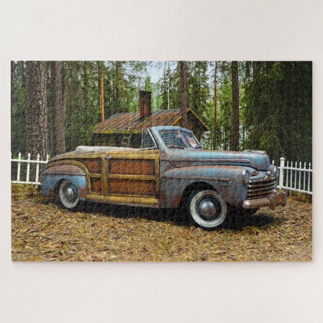 Alte Vintage Ställe finden Auto Woody Cabrio (Horizontal)