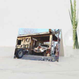 Alte Vintage-Tankstelle, Henderson NV Leere Innens Karte