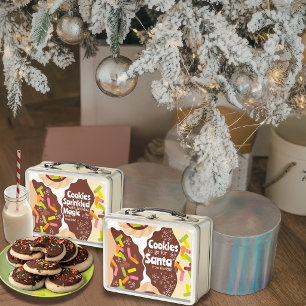 Alte Vintage-Weihnachts-Lunchbox Metall Brotdose