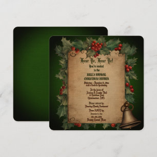 Alte Vintage Weihnachtsfeier Einladung