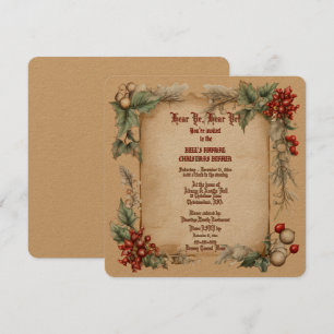 Alte Vintage Weihnachtsfeier Einladung