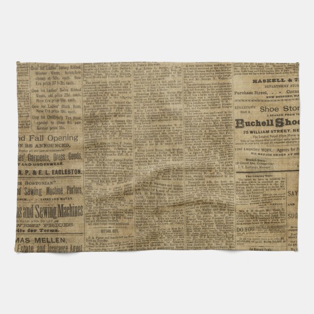 Alte Vintage Zeitung Handtuch (Horizontal)