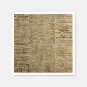 Alte Vintage Zeitung Serviette