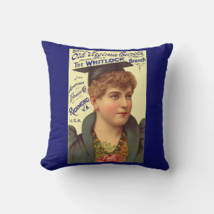 Alte Virginia Cheroots der 1890er Jahre und drucke Kissen