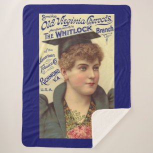Alte Virginia Cheroots der 1890er Jahre und drucke Sherpadecke
