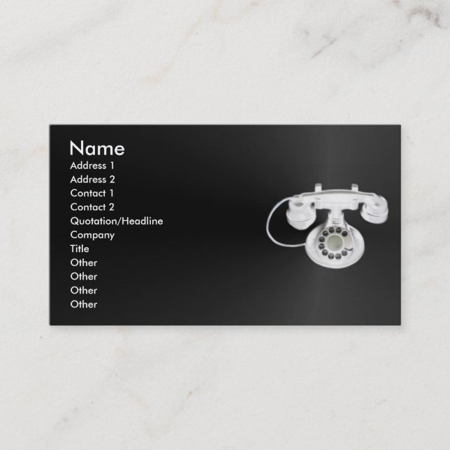 Alte Visitenkarte (Vorderseite)