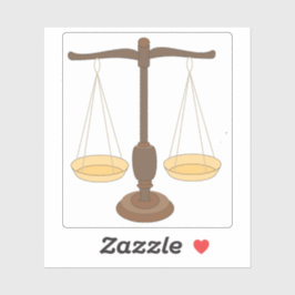 Alte Waage oder Balkenbilanz Aufkleber