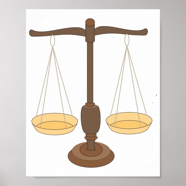 Alte Waage oder Bildebene Poster (Vorne)