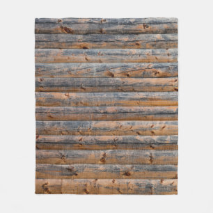 Alte Wand aus Holzplanken mit Rissen. Beam Fleecedecke