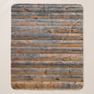 Alte Wand aus Holzplanken mit Rissen. Beam Sherpadecke