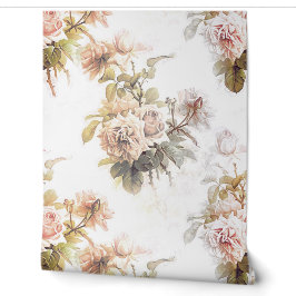 Alte, weiche Rose Rosa Bouquet Muster Flora Tapete