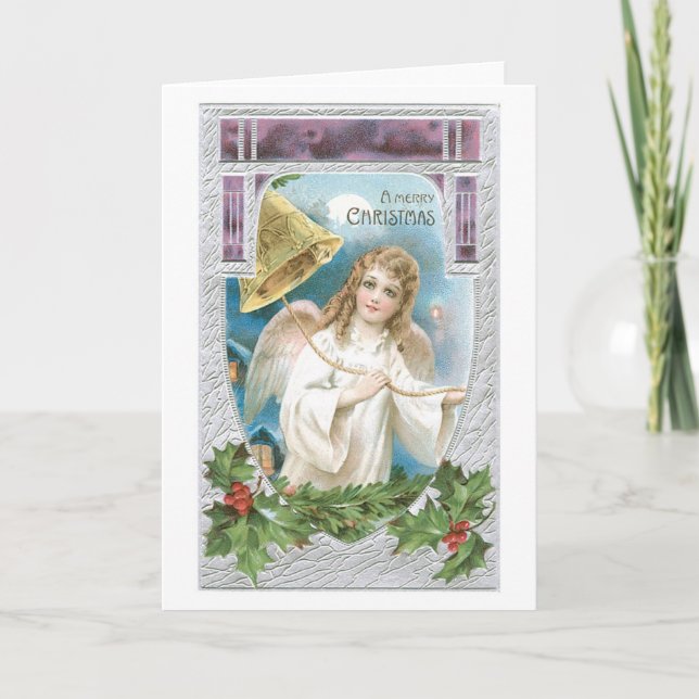 Alte Weihnachten, Angel Feiertagskarte (Vorderseite)
