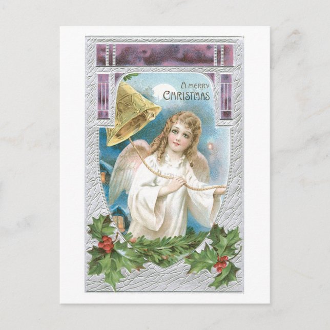 Alte Weihnachten, Angel Feiertagspostkarte (Vorderseite)
