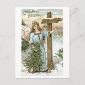 Alte Weihnachten, Angel Feiertagspostkarte