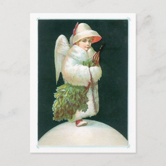 Alte Weihnachten, Angel Feiertagspostkarte (Vorderseite)
