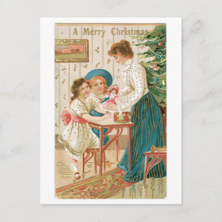 Alte Weihnachten, Familie Feiertagspostkarte