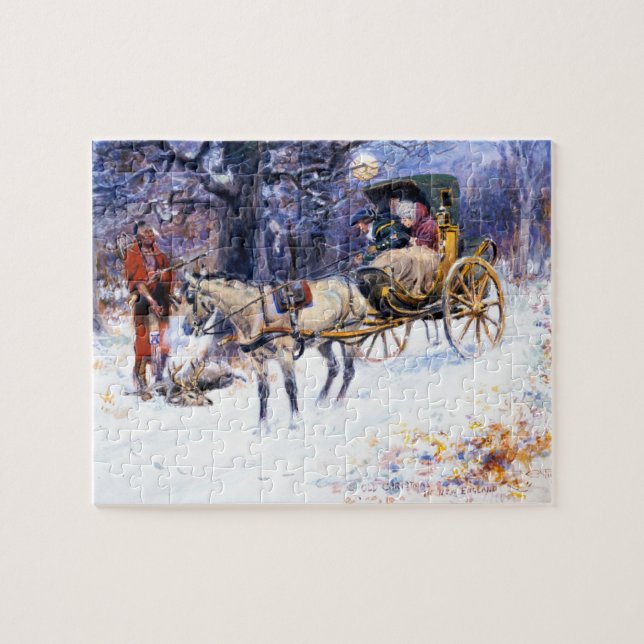 Alte Weihnachten in Neuengland (von Charles Russel (Horizontal)