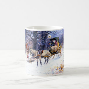 Alte Weihnachten in Neuengland (von Charles Russel Kaffeetasse