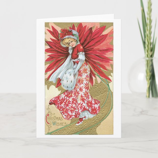 Alte Weihnachten, Lady Feiertagskarte (Vorderseite)