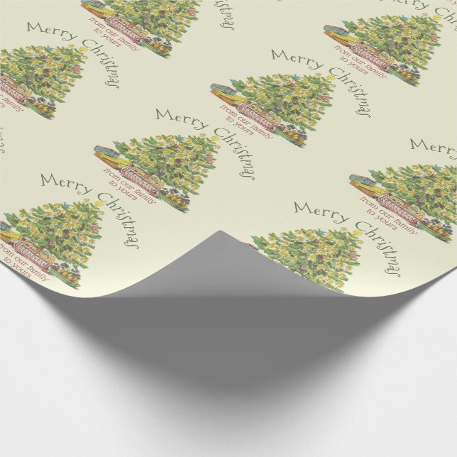 Alte Weihnachten Personalisiert Geschenkpapier (Ecke)