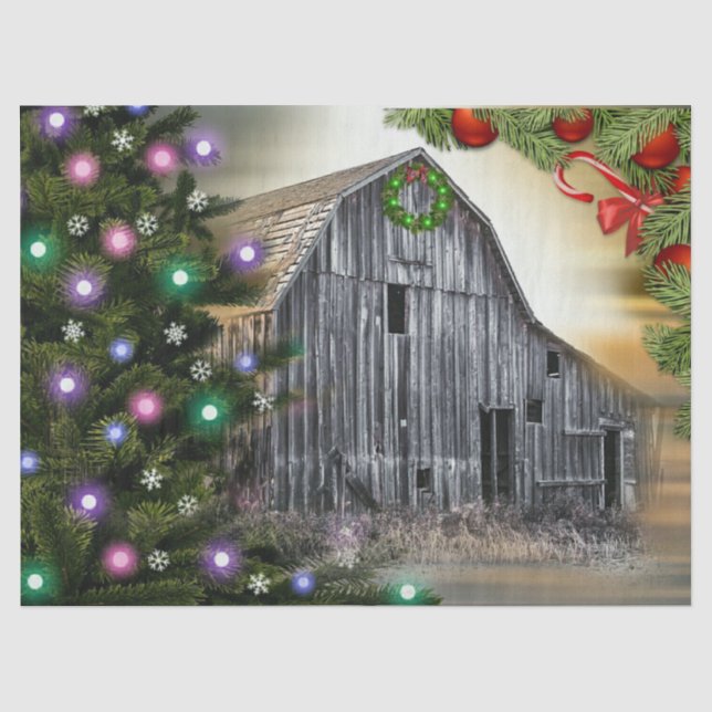 Alte Weihnachten Seidenpapier (Vorderseite)