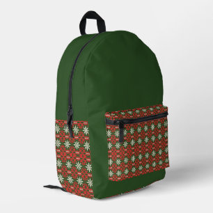Alte Weihnachts-/Wintermuster Bedruckter Rucksack