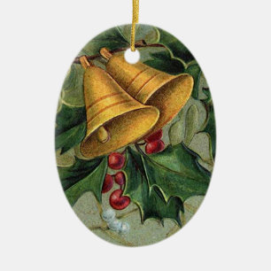 Alte Weihnachtsglocken Keramikornament