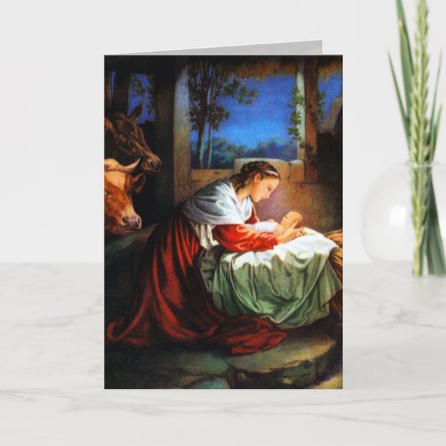 Alte Weihnachtskarte 1 Feiertagskarte (Vorderseite)