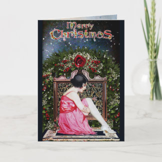 Alte Weihnachtskarte Feiertagskarte
