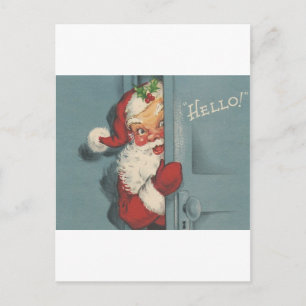 Alte Weihnachtsmann-Peekings Feiertagspostkarte
