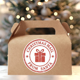 Alte Weihnachtspost von Santa Rundstempel Runder Aufkleber